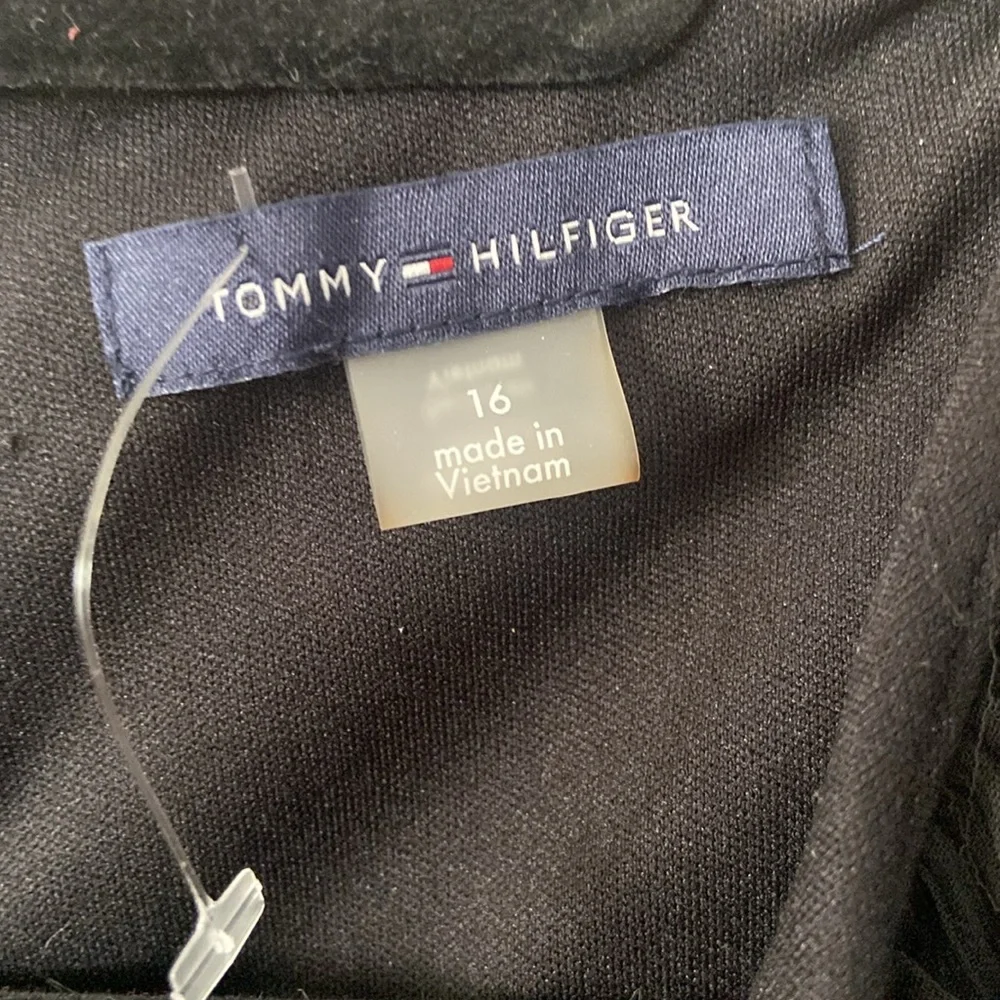 New Dark Grey Tommy Hilfiger wide leg Pant Jumpsuit Women's 16 Plus Sheer Casual